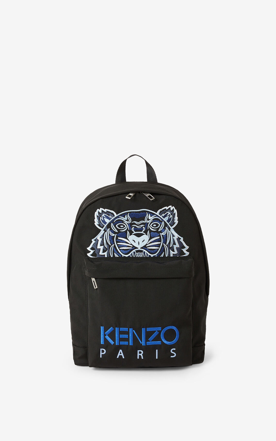 Kenzo Canvas Kampus Tiger Backpack Black For Mens 2918APKSJ